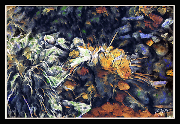 POND REFLECTIONS Abstract Print