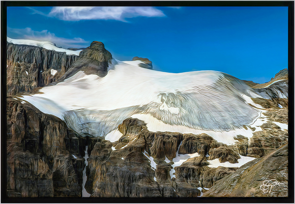 MELTING GLACIER NEAR BANFF impressionist by Jerre Paquette
