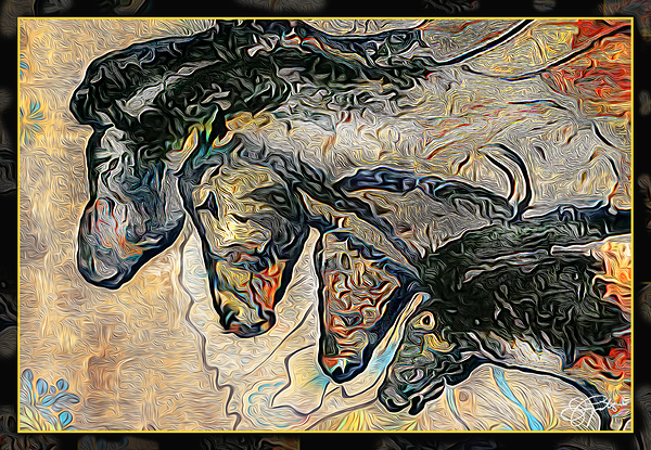 CHAUVET CAVE HORSES stylized by Jerre Paquette