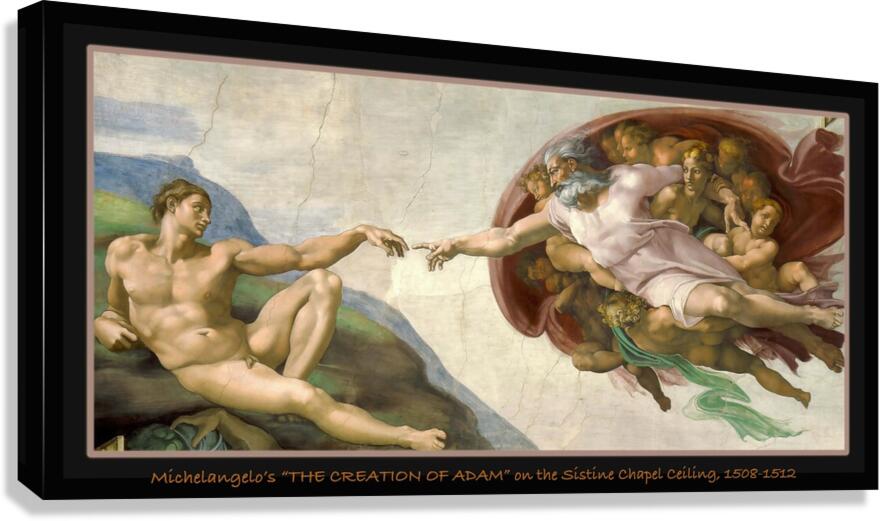 Michelangelo THE CREATION OF ADAM Sistine Chapel Canvas Print