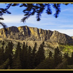 YAMNUSKA MOUNTAIN NEAR BANFF DRIVE BY