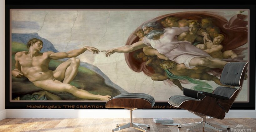 Michelangelo THE CREATION OF ADAM Sistine Chapel Wall Murals