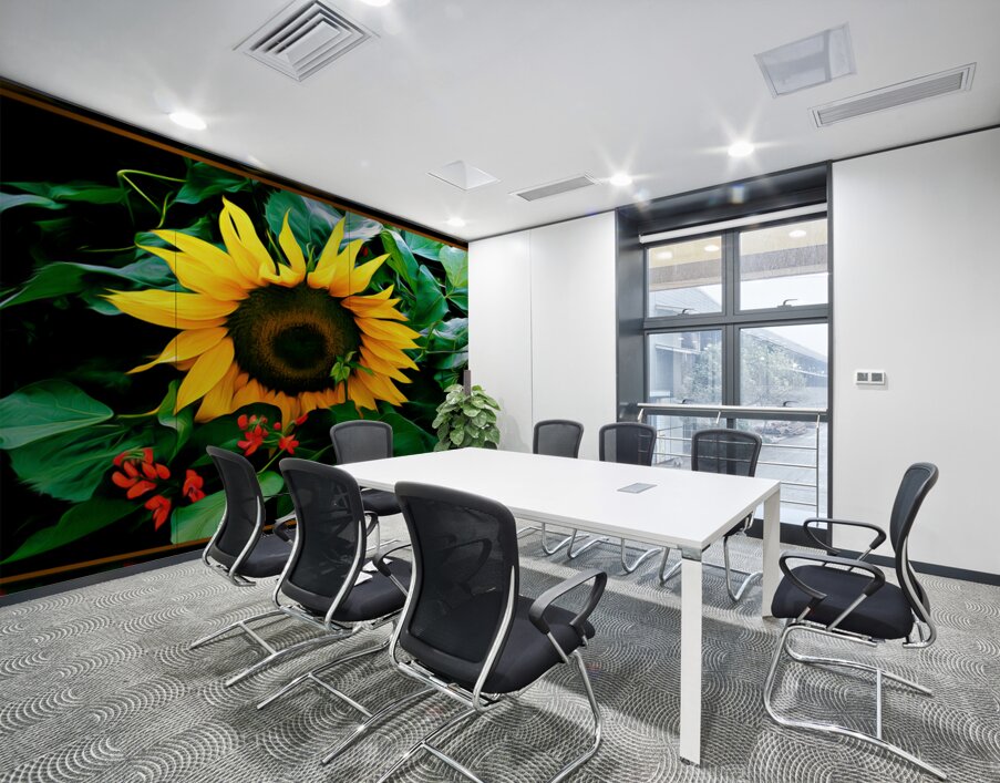 SUN FLOWER SCARLET RUNNERS Wall Printing