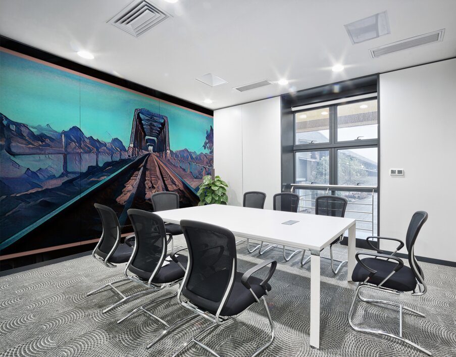 RAILROAD GOTHIC CALGARY TRAIN BRIDGE IN INGLEWOOD Wall Printing