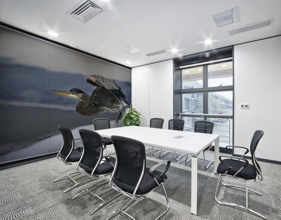 BLUE HERON LIFTOFF Wall Printing